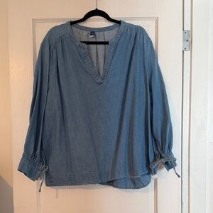 Old Navy Blue Denim Blouse